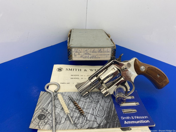 Smith & Wesson 34-1 .22LR RARE NICKEL MODEL 2" Absolutely Pristine Example