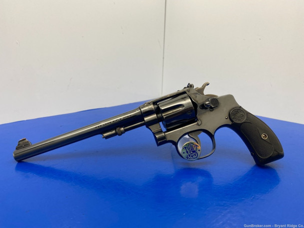Smith Wesson .22/32 Hand Ejector .22 Lr Blue 6" *INCREDIBLE BEKEART MODEL*