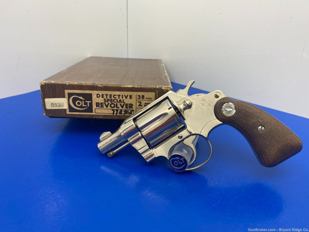 1961 Colt Detective Special .38 Special Nickel 2" *AMAZING 2ND ISSUE MODEL*