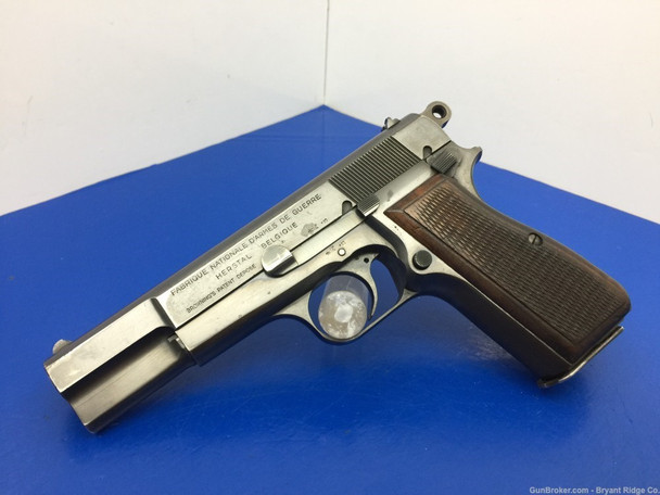 FN Belgium Browning Hi-Power 9MM Blue 4.7" *RARE LOW 4 DIGIT SERIAL # MODEL