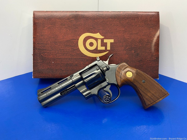 1976 Colt Python .357 Mag 4" *GORGEOUS ROYAL BLUE FINISH!* Awesome Revolver