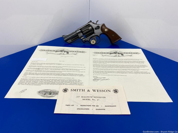 1968 Smith Wesson 27-2 Rare S Prefix 3.5" *S&W FACTORY LETTER INCLUDED*