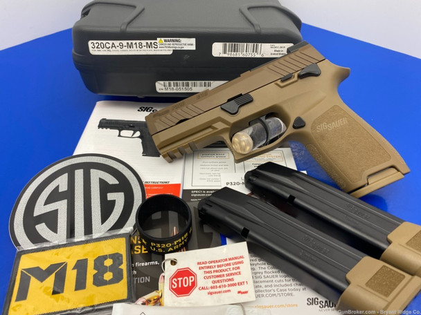 2021 Sig Sauer P320 M18 9mm Coyote Tan 3.9" *INCREDIBLE COMPACT PISTOL*