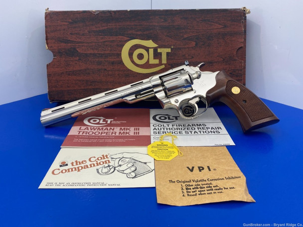 1982 Colt Trooper MKV Nickel 357mag 8" *EXTRAORDINARILY RARE MODEL* Amazing