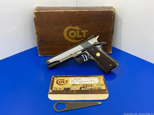 1966 Colt MKIV Series 70 .45 ACP Blue *RARE SERIES 70 GOLD CUP MODEL!*