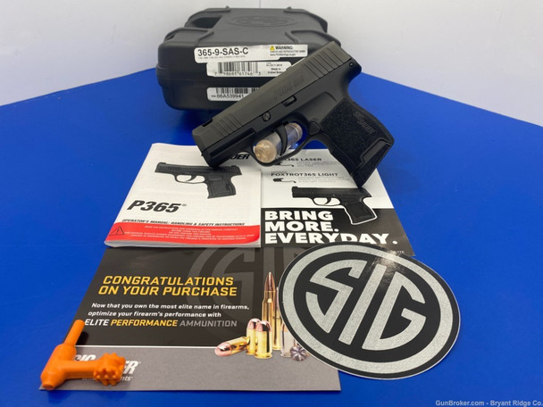 2019 Sig Sauer P365 SAS 9mm 3.1" Black *INCREDIBLE SEMI AUTO PISTOL!*