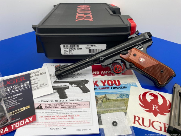 2021 Ruger Mark IV Hunter .22 LR Blue *GORGEOUS SEMI AUTO PISTOL!*