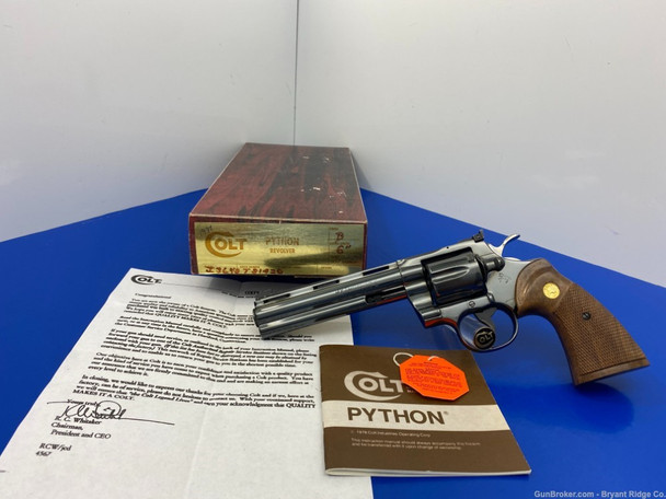 1988 Colt Python .357Mag Blue 6" *LEGENDARY SNAKE SERIES REVOLVER*