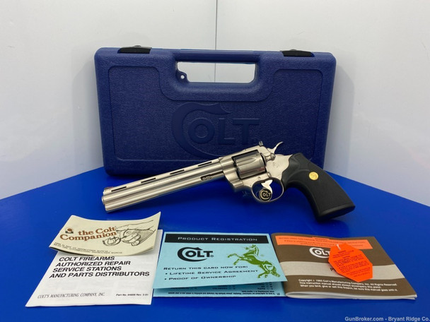 1981 Colt Python .357 Mag *RARE E NICKEL & 8" VENT RIB BBL*