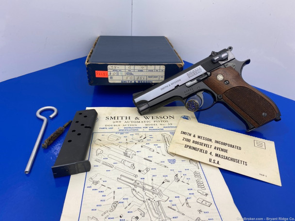 Smith Wesson 39 9mm Blue 4" *EXTREMELY EARLY NO-DASH MODEL* Amazing Piece