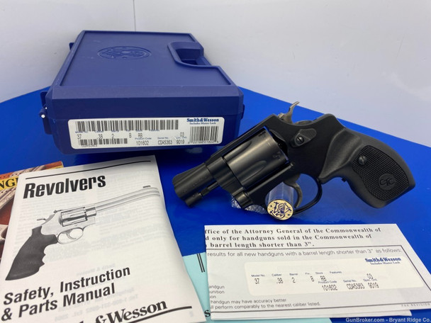 1999 Smith Wesson 37-2 Pre-Lock .38 Spl Blue 2" *AWESOME AIRWEIGHT MODEL!*