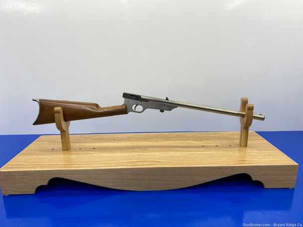 H.M. Quackenbush Safety Rifle .22 Nickel 18" *AWESOME SWINGING ACTION!*