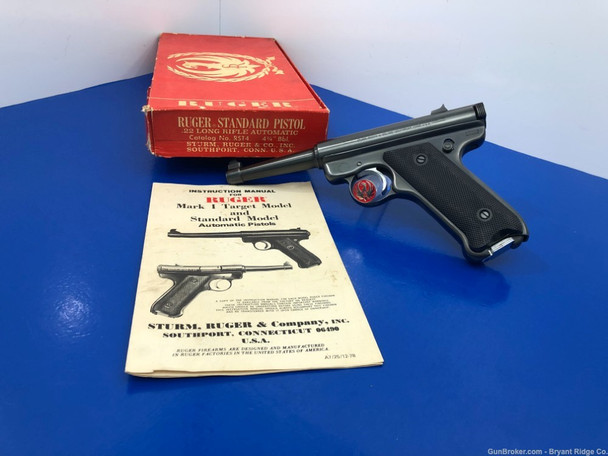 1979 Ruger Standard .22 LR Blued 4 3/4" *BEAUTIFUL SEMI-AUTO PISTOL*