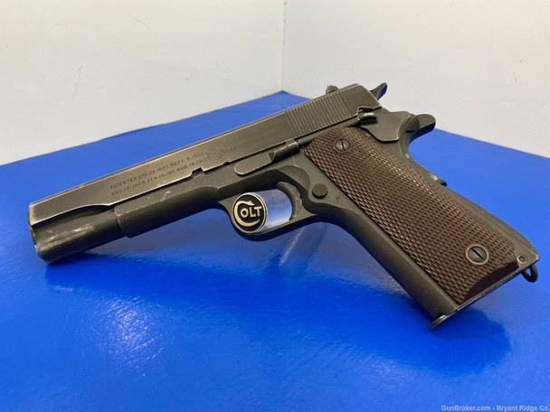 1945 Colt Model 1911A1 .45acp 5" *INCREDIBLE WWII PRODUCTION* US Property