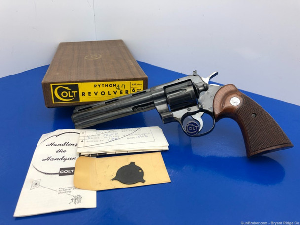 1970 Colt Python .357 Mag Royal Blue 6" *GORGEOUS SNAKE SERIES REVOLVER*