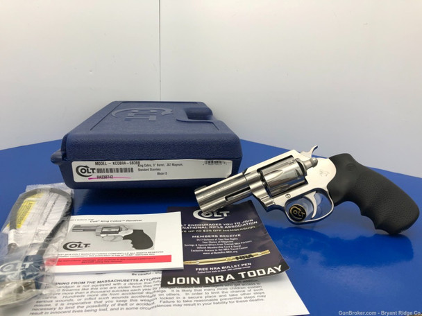 Colt King Cobra .357 Mag Stainless 3" *AWESOME DOUBLE ACTION REVOLVER*