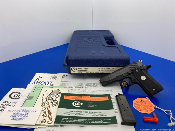 1996 Colt Government Pocketlite .380 Acp Blue 3.25" *ULTRA SCARCE MODEL*