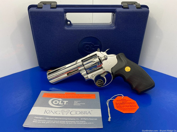 1991 Colt King Cobra .357 Mag BRIGHT STAINLESS 4" *EARLY PRODUCTION MODEL*