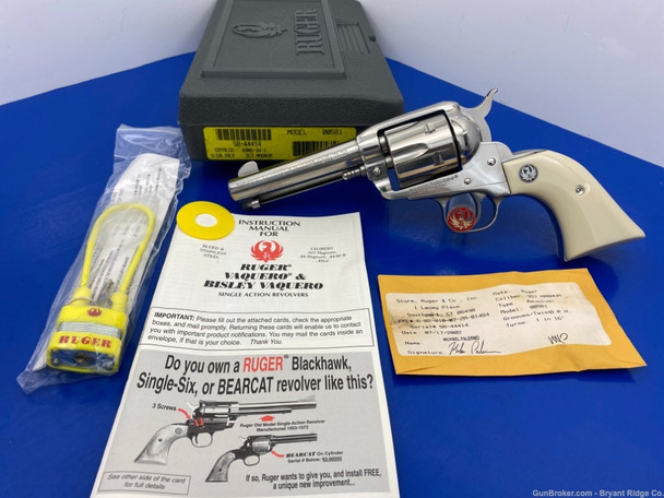 2002 Ruger Vaquero .357mag *FACTORY BRIGHT STAINLESS* Limited Production