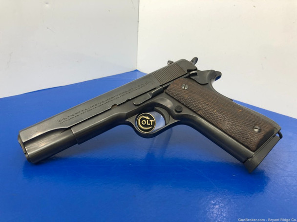 1928 Colt Ejercito Argentino 1911 Model 1927 .45 ACP Blue 5" *STUNNING*