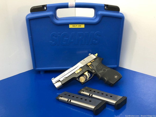 Sig Sauer P220 45acp Duo 4.4" *GORGEOUS EXAMPLE with NICKEL & GOLD ACCENTS*