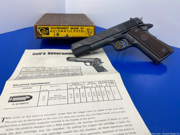 1970 Colt Government .45 ACP Blue 5" *SUPER RARE "BB" TRANSITIONAL MODEL!*