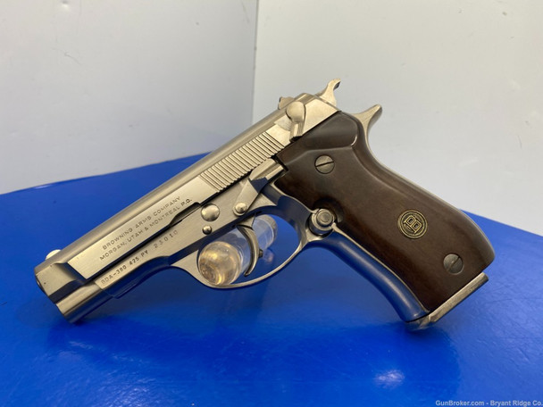 1982 Browning BDA-380 .380 ACP Nickel 3.8" *RARE & DESIRABLE NICKEL FINISH*