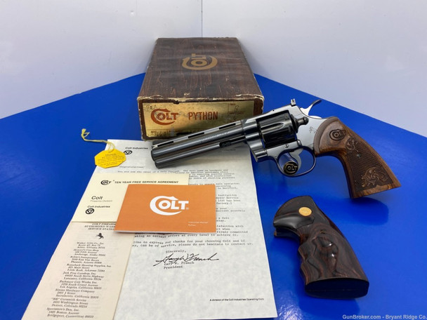 1980 Colt Python .357 Mag Blue 6" *LEGENDARY SNAKE SERIES REVOLVER!*