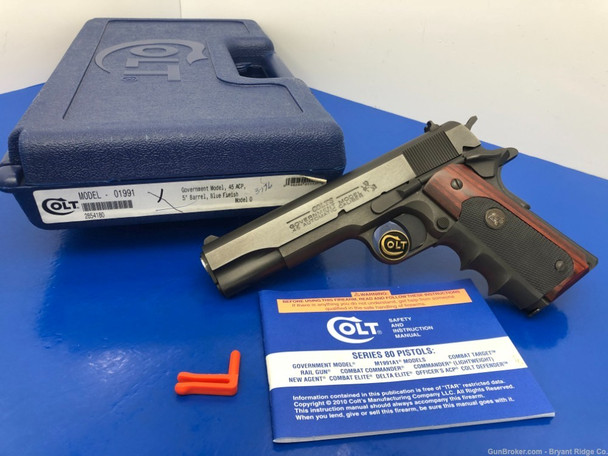 2013 Colt Government .45 Acp Blue 5" *AWESOME SEMI AUTOMATIC PISTOL*