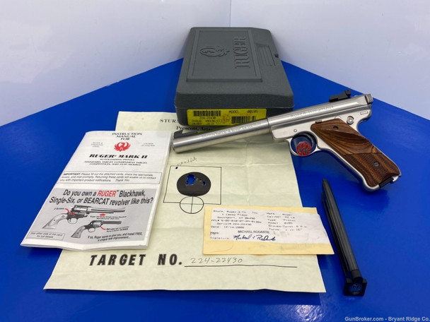 2001 Ruger Mark II Target .22 LR Stainless 6 7/8" *GOVERNMENT TARGET MODEL*