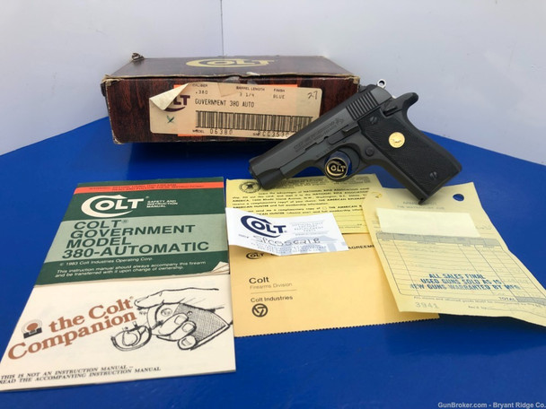 Colt Government MKIV Series 80 .380 ACP Blue 3 1/4" *LIMITED MANUFACTURE*