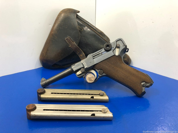 DWM P08 9mm Luger 4" *GERMAN STAMPED ICONIC PISTOL* Serial Matching Mag