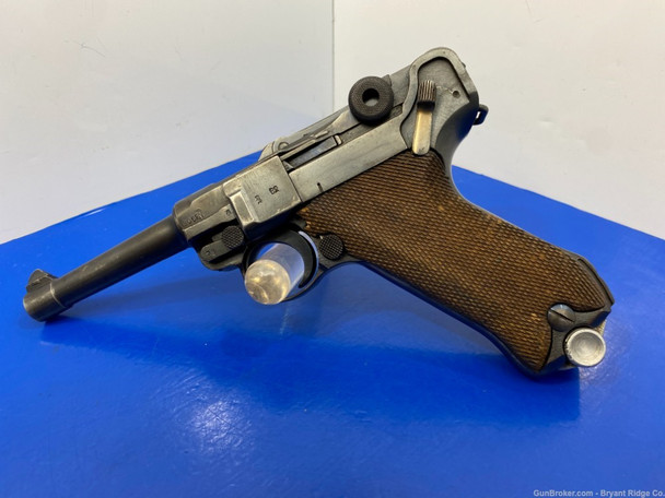 1918 Erfurt P08 Luger Blue 4.5" *COVETED ERFURT MADE LUGER PISTOL*