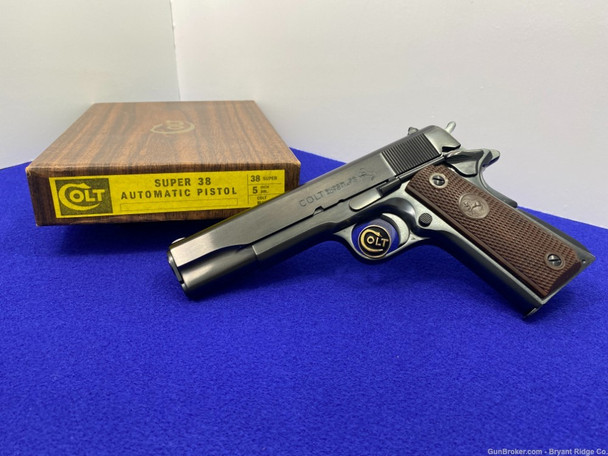 1967 Colt Super 38 Automatic .38 Super Blue 5" *INCREDIBLE SEMI AUTO COLT*