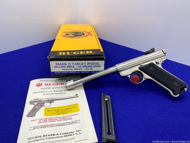 1992 Ruger Mark II Target .22LR Stainless 6 7/8" *TAPERED BARREL*