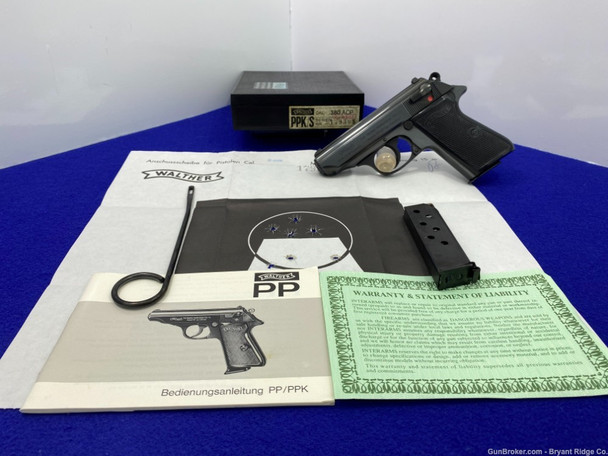 1974 Walther PPK/S 9mm Kurz Blue 3.35" *STUNNING GERMAN MADE PISTOL!*