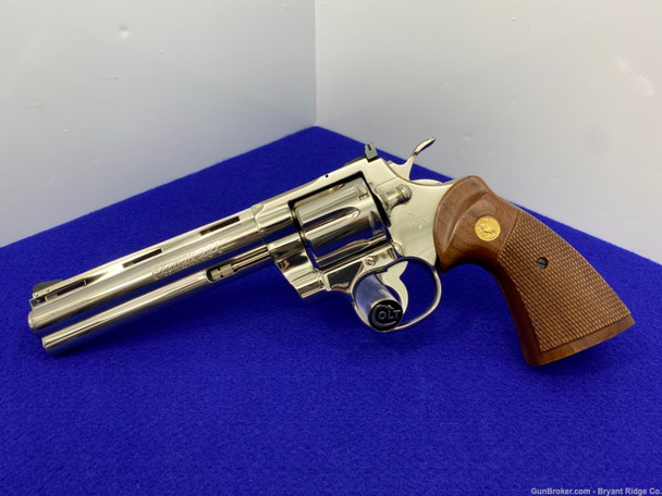1981 Colt Python .357 Magnum Nickel 6" *BEAUTIFUL NICKEL PYTHON*