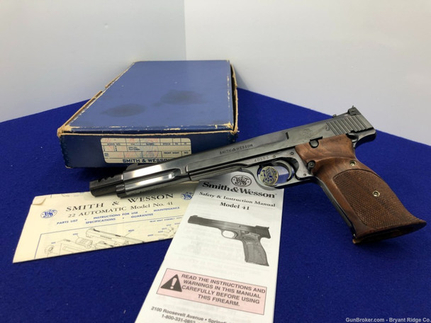 Smith Wesson 41 .22 LR Blue 7 3/8" *SPECIAL SERIAL STAMPED MODEL! - RARE*