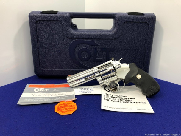 1996 Colt King Cobra .357 Mag 4" *BREATHTAKING BRIGHT STAINLESS*