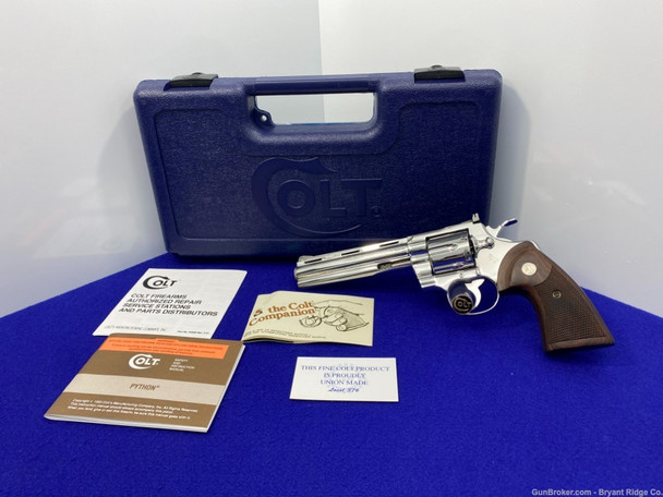 1982 Colt Python .357 Mag 6" *STUNNING BRIGHT STAINLESS FINISH* 1st Year