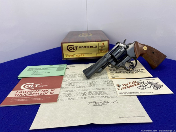 1979 Colt Trooper MK III .22 WMR Blue 4" *HIGHLY SOUGHT AFTER COLT MODEL*