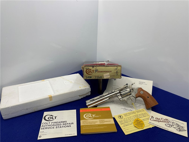 1983 Colt Diamondback .22 LR Bright Nickel 6" *RARE ONE OF ONLY 2,200 MADE*