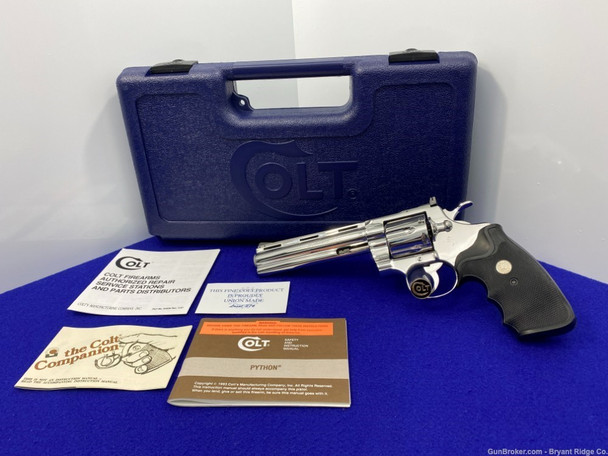 1982 Colt Python .357 Mag *BREATHTAKING BRIGHT STAINLESS FINISH!*