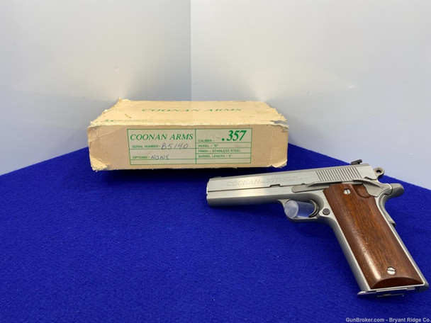 Coonan Arms Model B .357 Mag Stainless *ABSOLUTELY AMAZING EXAMPLE*