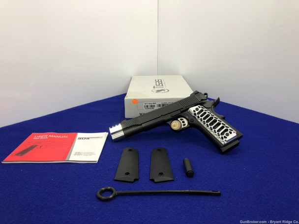 Tisas Zig PC 1911 .45 ACP Black 6" *AWESOME CUSTOM SKELETONIZED GRIPS*