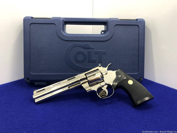 1980 Colt Python .357 Mag Nickel 6" *GORGEOUS NICKEL SNAKE SERIES REVOLVER*