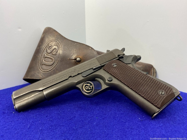 1918 Colt 1911 US Army .45 ACP Blue *AWESOME EARLY COLT MODEL OF 1911A1*