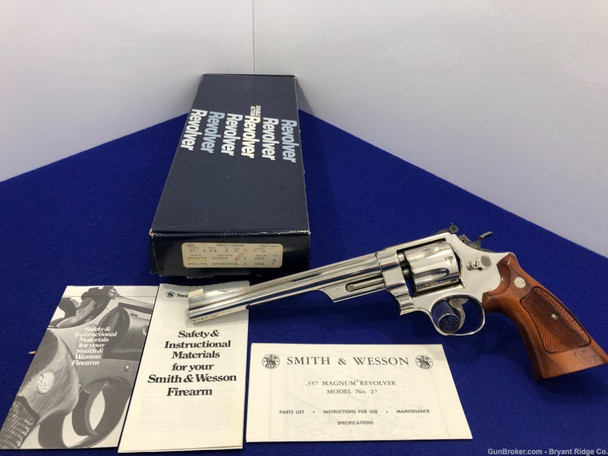 Smith Wesson 27-2 .357 Mag 8 3/8" *STUNNING NICKEL FINISH* Gorgeous Piece