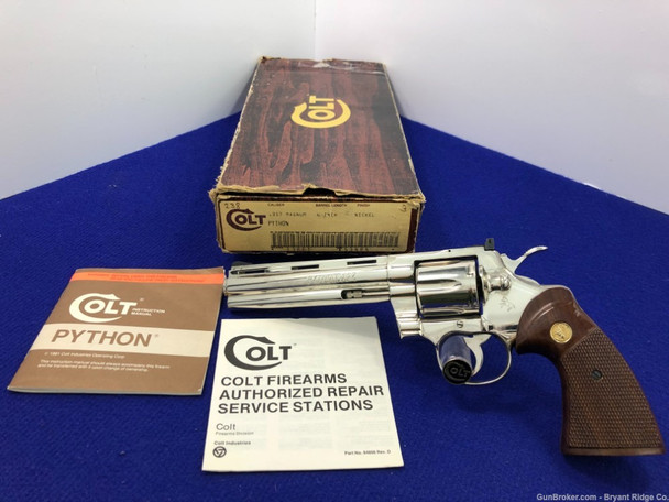 1981 Colt Python .357 Mag 6" *SCARCE NICKEL FINISH MODEL* Desirable piece 