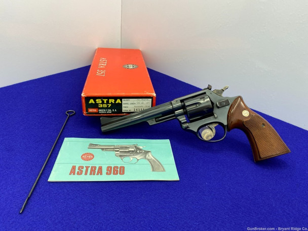 Astra 357 .357 Mag Blue 6" *DESIRABLE PINNED AND RIBBED BARREL MODEL*
